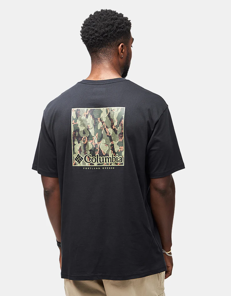 Columbia North Cascades™ Short Sleeve T-Shirt - Black/Framed Treebark