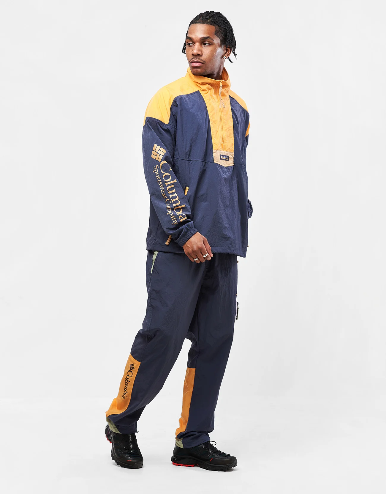 Columbia Riptide™ II Retro Windbreaker Anorak - Nocturnal/Summer Orange - Image 3