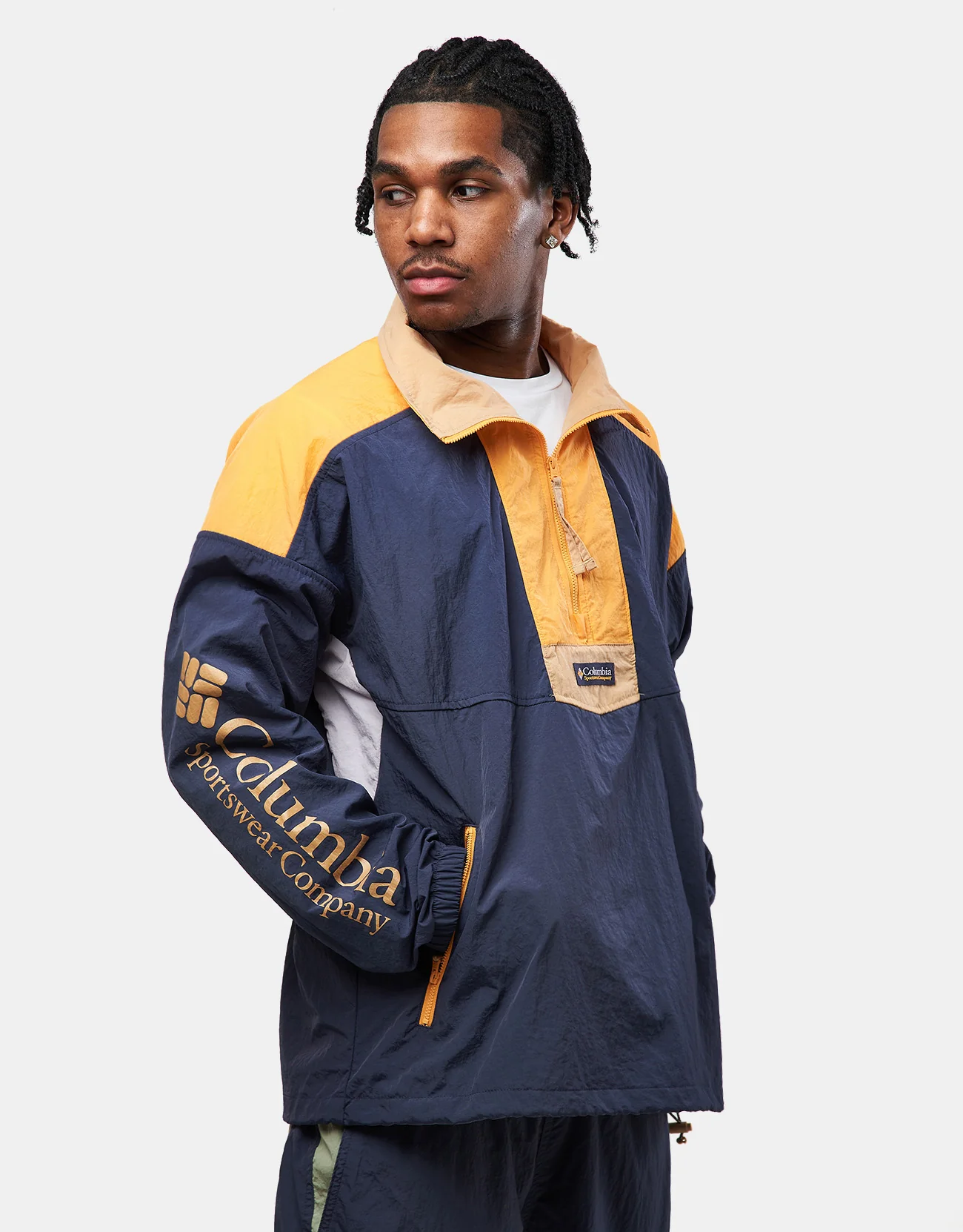 Columbia Riptide™ II Retro Windbreaker Anorak - Nocturnal/Summer Orange - Image 4