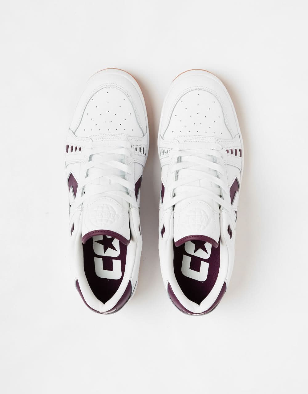 Converse AS-1 Pro Leather Skate Shoes - White/Winter Bloom/White - Image 2