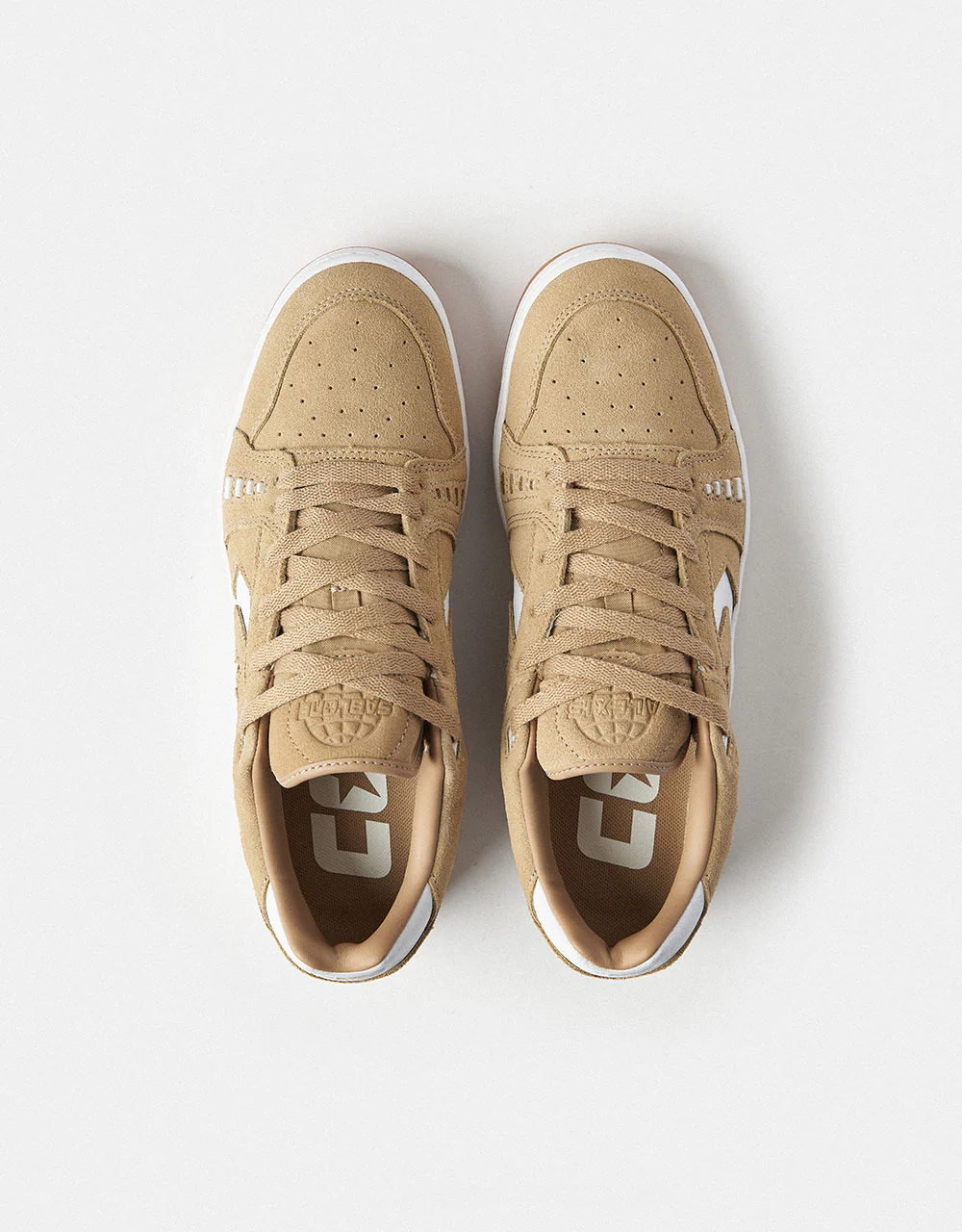Converse AS-1 Pro Suede Skate Shoes - Nomad Khaki/White/Gum - Image 2