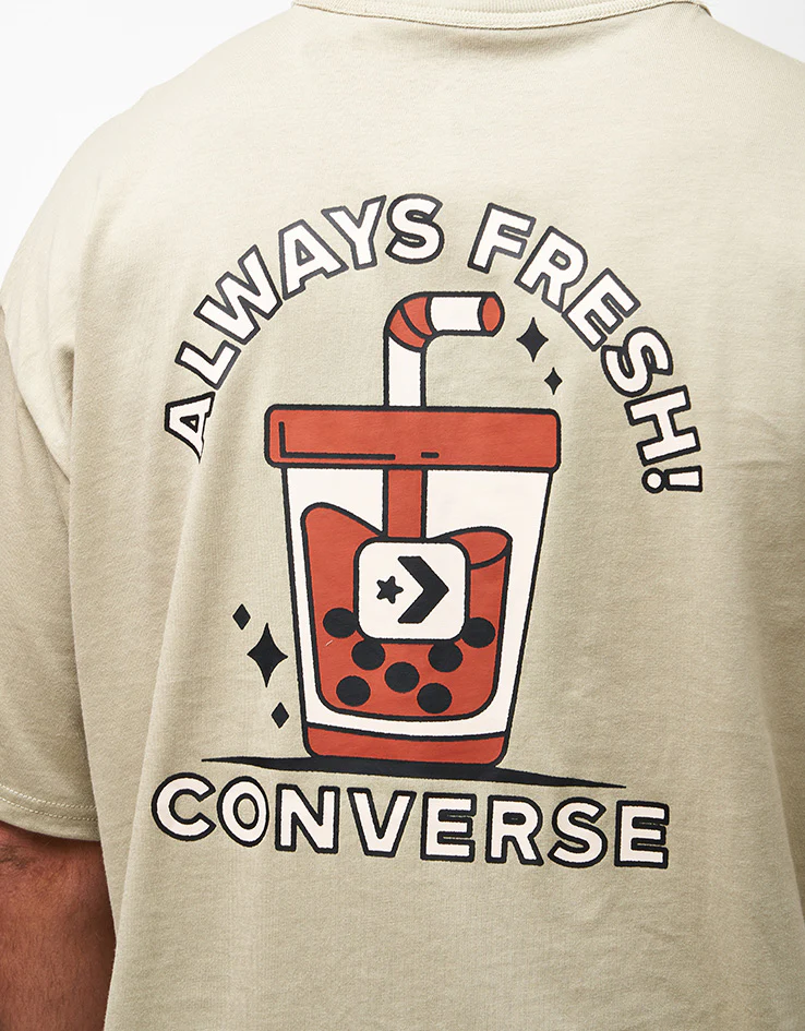Converse Boba Tea T-Shirt - Pale Surplus - Image 3