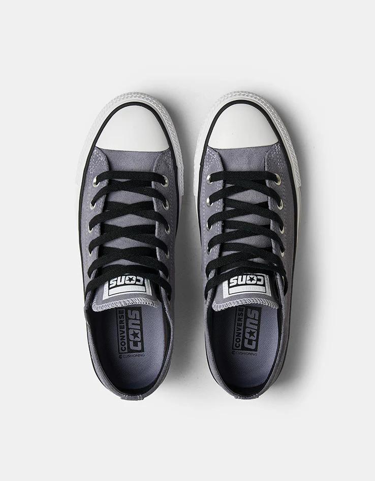 Converse Chuck Taylor All Star Pro Ox Suede Skate Shoes - Thunder Whale/Black/White - Image 2