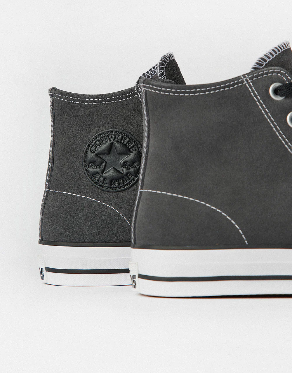 Converse Chuck Taylor All Star Pro Suede High Skate Shoes - Dark Matter/Black/White - Image 5