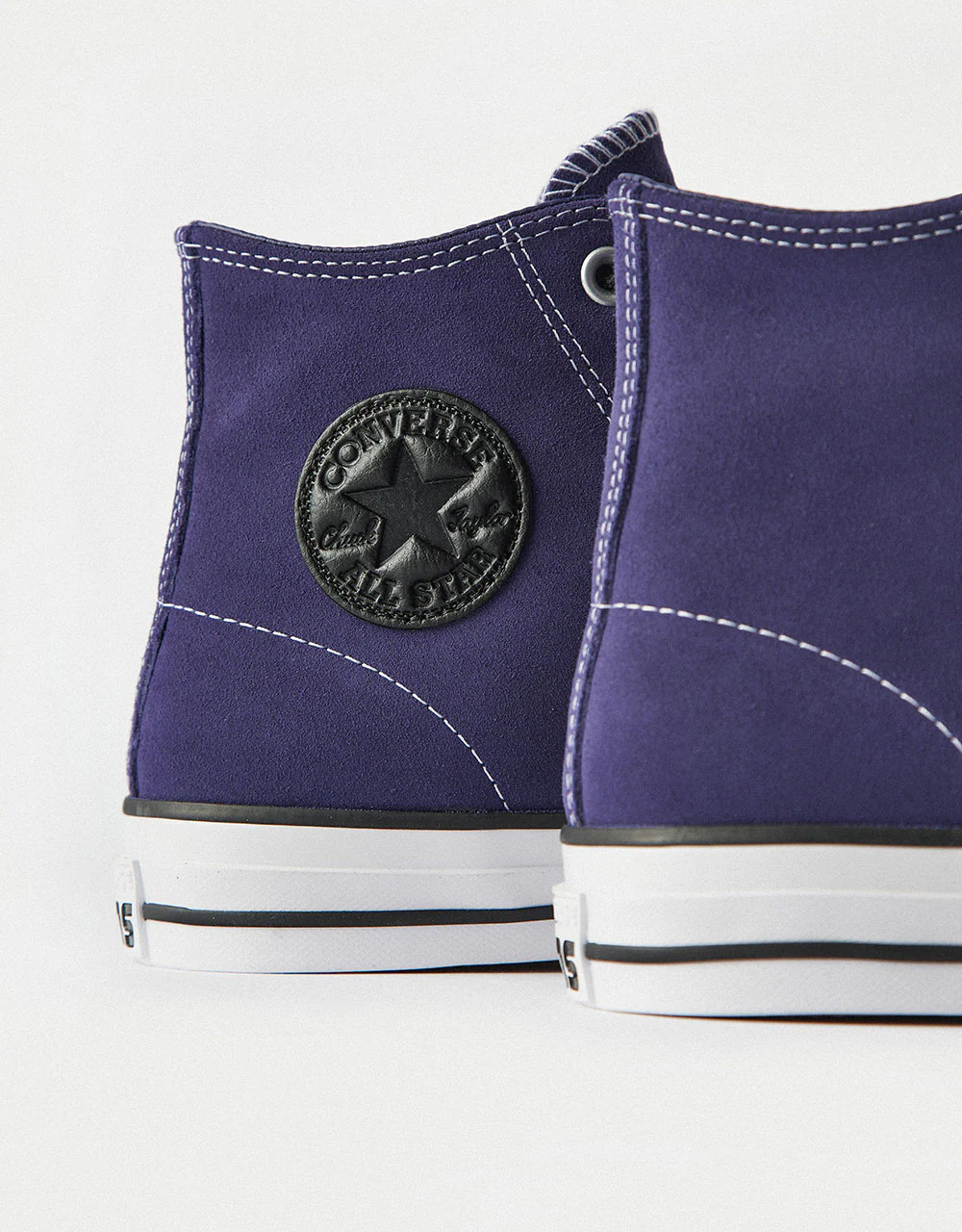 Converse Chuck Taylor All Star Pro Suede High Skate Shoes - Fresh Blueberry/Black/White - Image 6