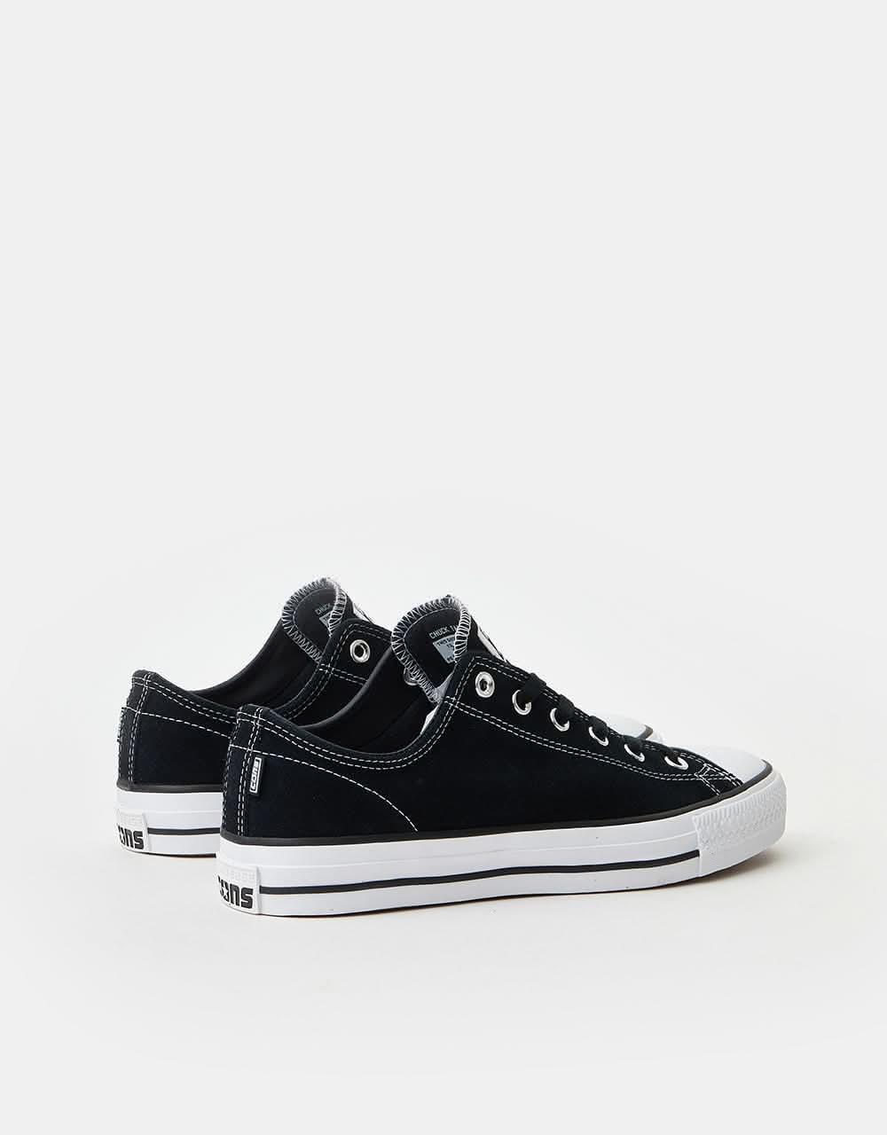 Converse CONS CTAS Pro Suede Skate Shoes - Black/Black/White - Image 6