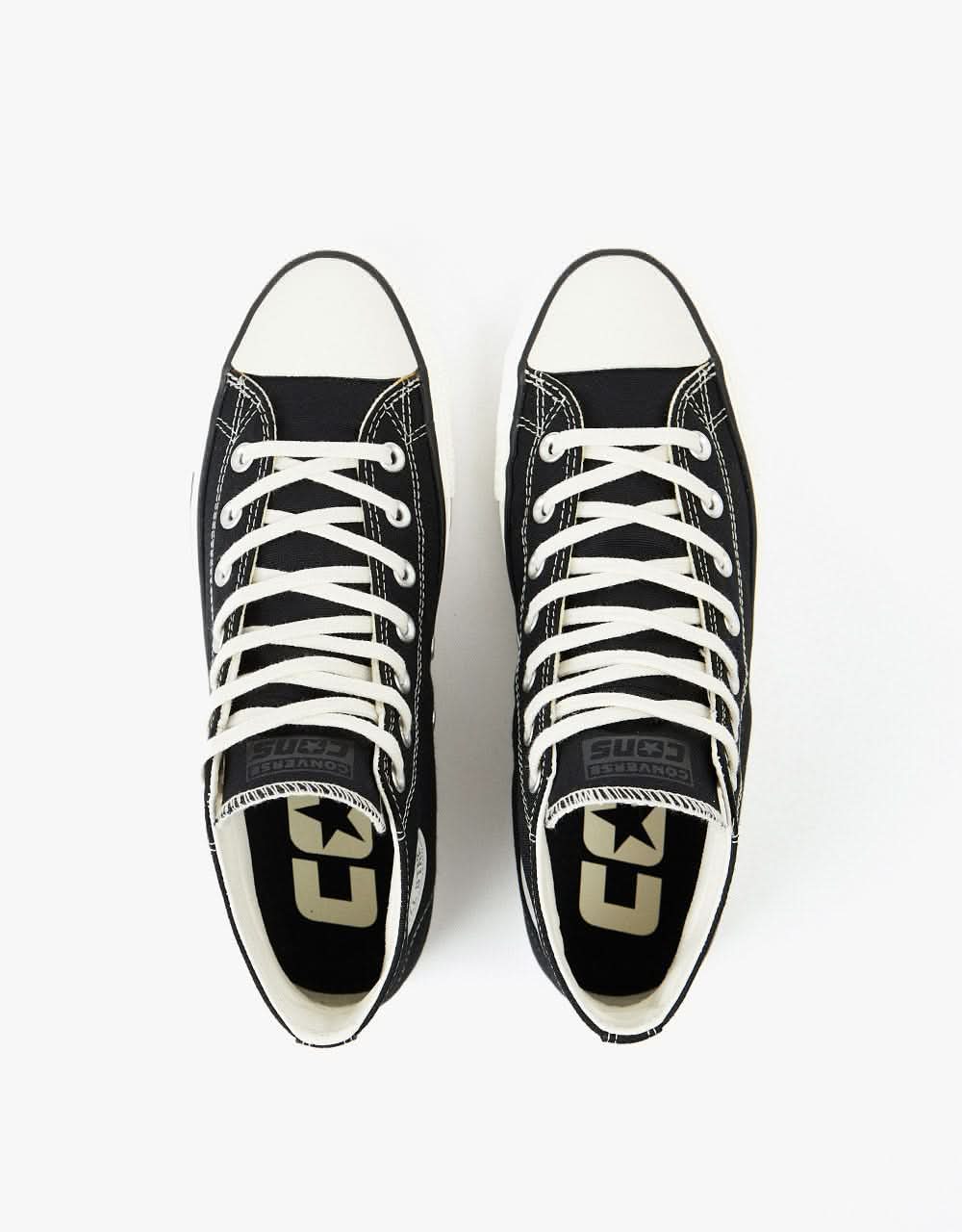 Converse CTAS Pro Cut Off Mid Skate Shoes - Black/Black/Egret - Image 6