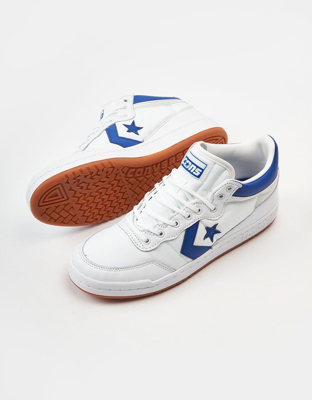Converse Fastbreak Pro Skate Shoes - White/Blue/White - Image 2