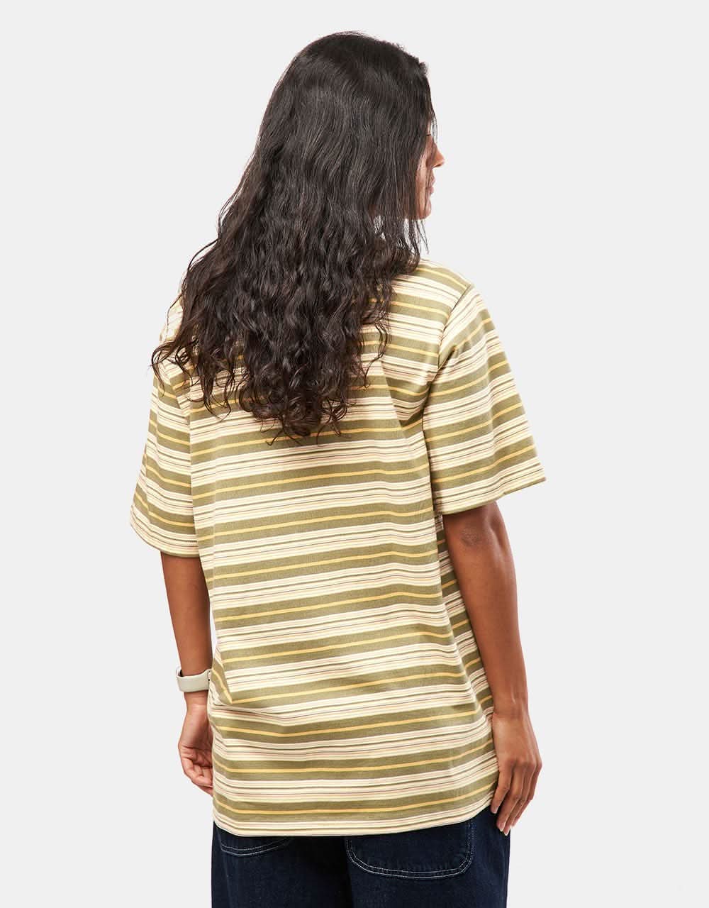 Converse Loose Fit Striped T-Shirt - Mossy Sloth Stripe - Image 6