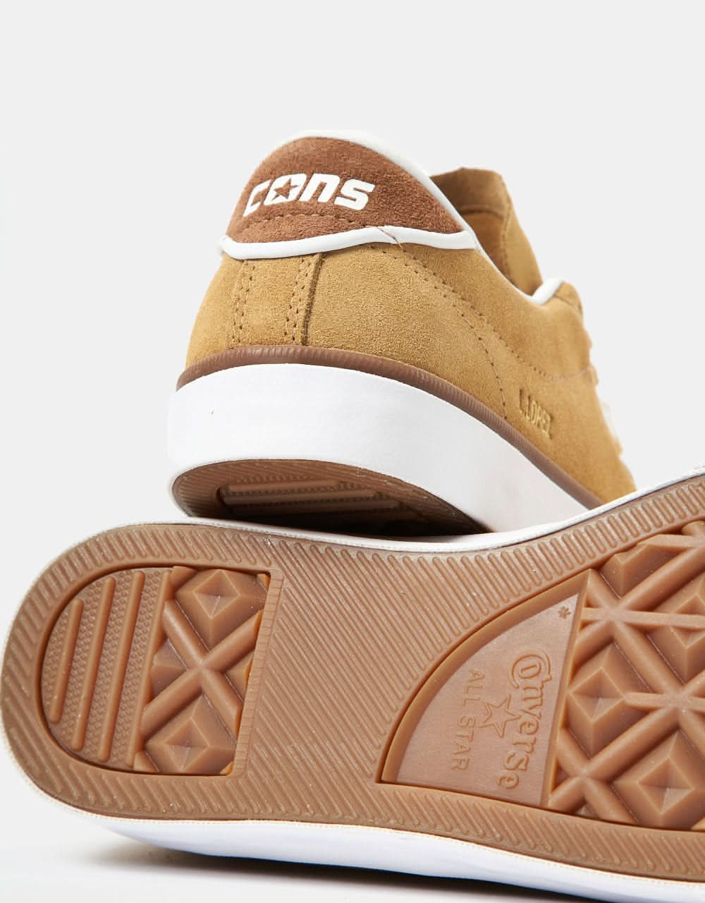 Converse Louie Lopez Pro Suede Skate Shoes - Toadstool Tan/Dark Whiskey - Image 5