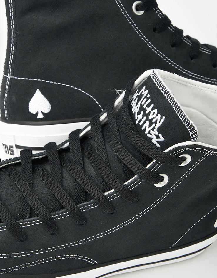 Converse Milton CTAS Hi Skate Shoes - Black/White/Black - Image 5