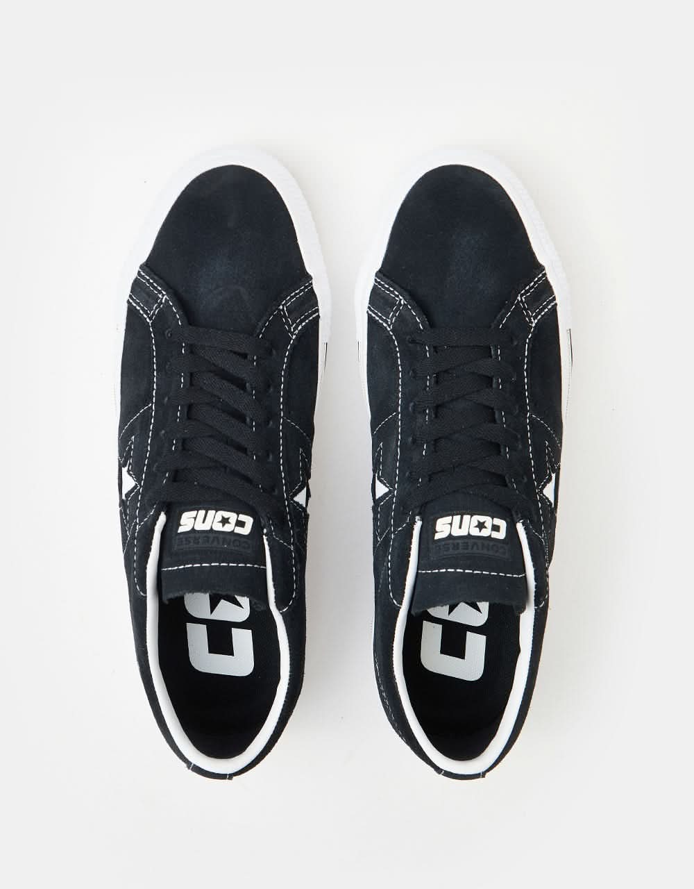 Converse One Star Pro Ox Skate Shoes - Black/White/White - Image 5