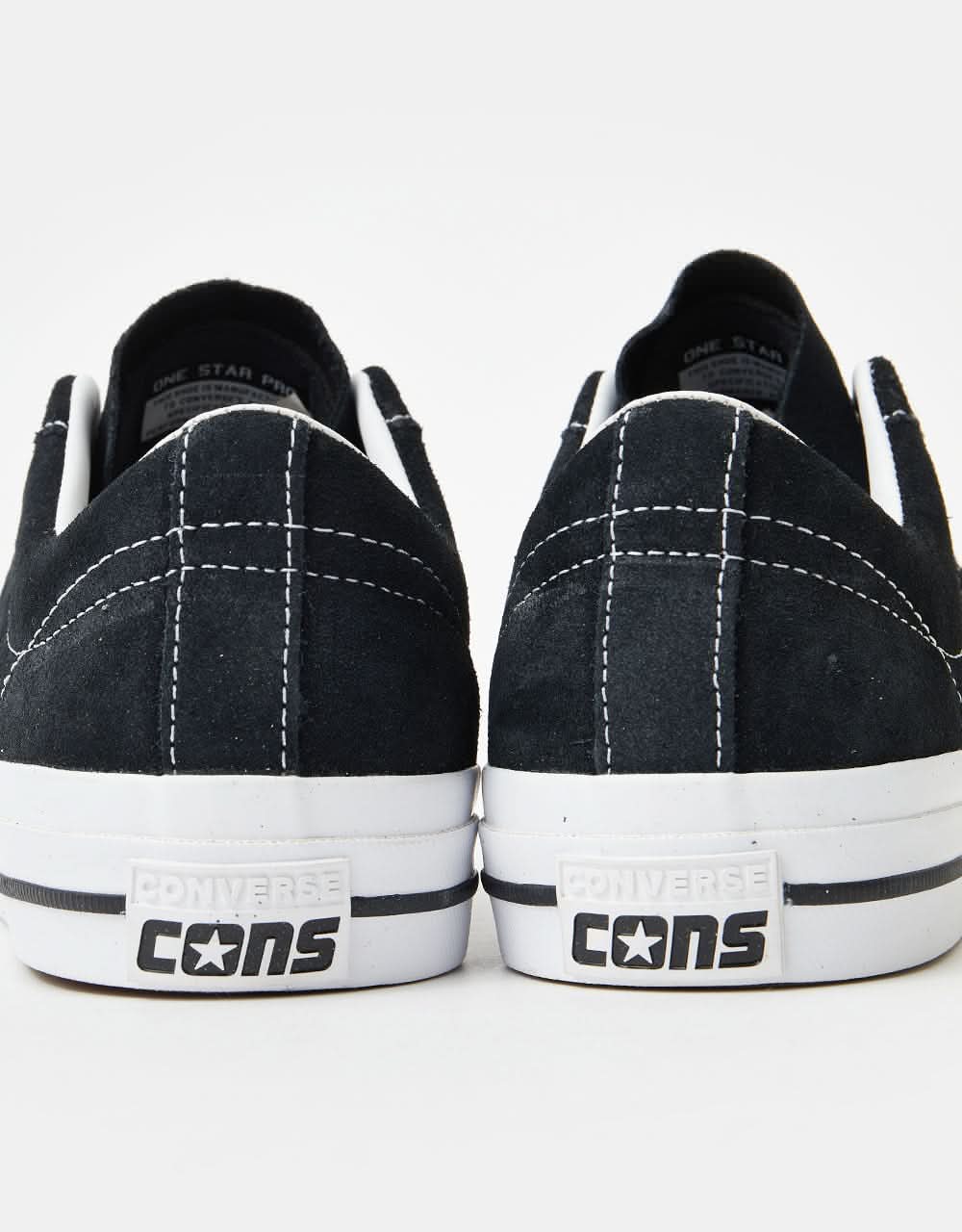 Converse One Star Pro Ox Skate Shoes - Black/White/White - Image 7