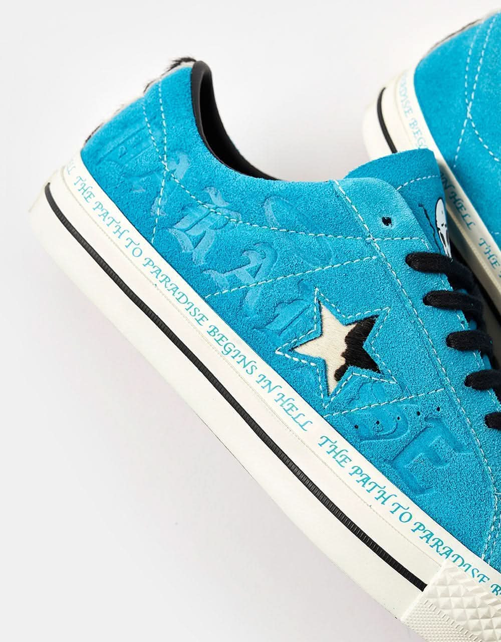 Converse x Paradise One Star Pro Sean Pablo Skate Shoes - Rapid Teal/Black/Egret - Image 6