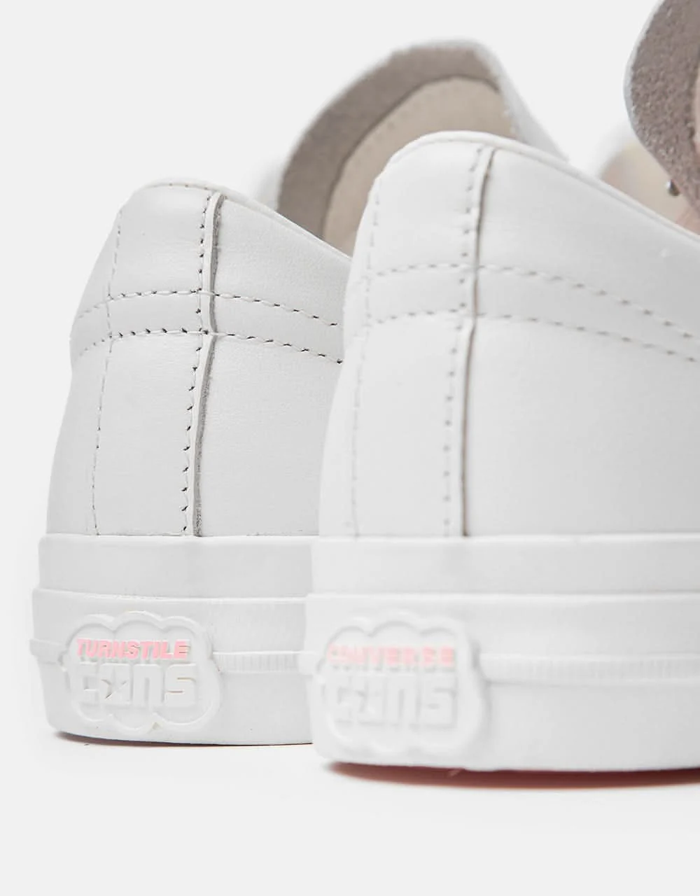 Converse x Turnstile One Star Pro Skate Shoes - White/Pink/White - Image 10