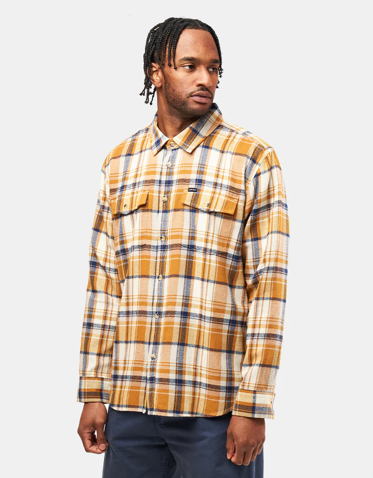 Dark Seas Lowell L/S Shirt - Brown - Image 3