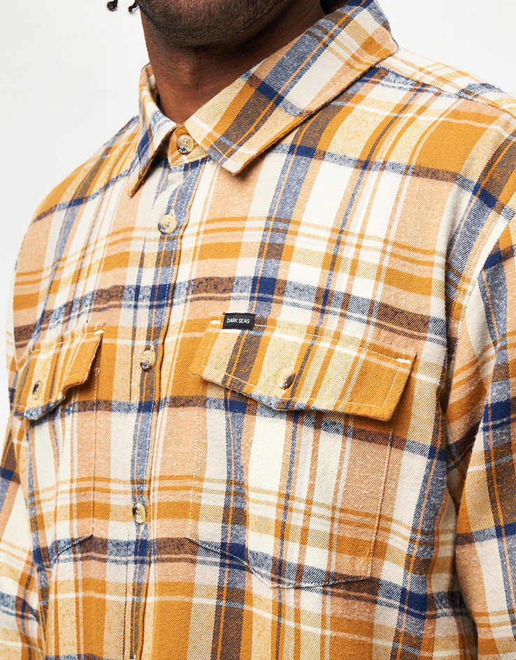Dark Seas Lowell L/S Shirt - Brown - Image 4
