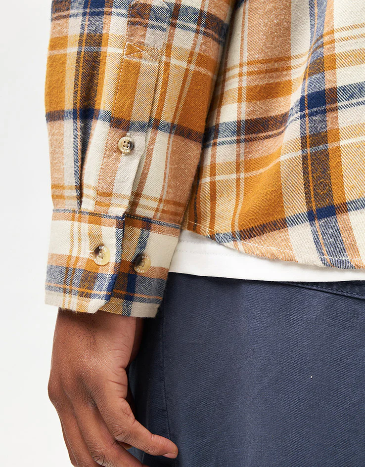 Dark Seas Lowell L/S Shirt - Brown - Image 5