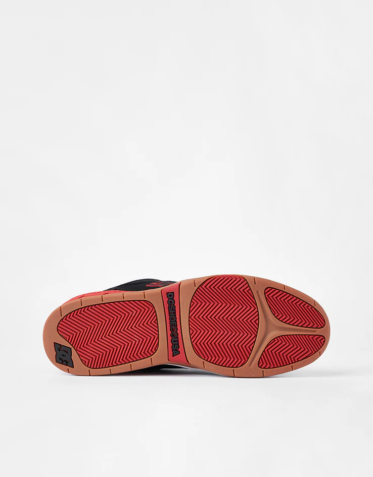 DC Ascend S Skate Shoes - Black/Red/Black - Image 2