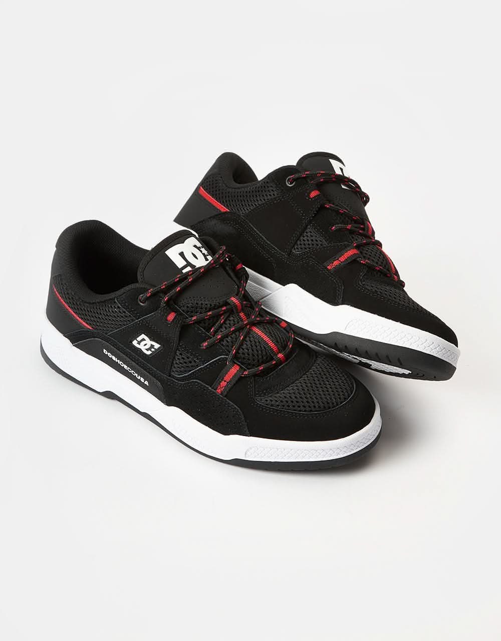DC Construct Skate Shoes - Black/Hot Coral - Image 2