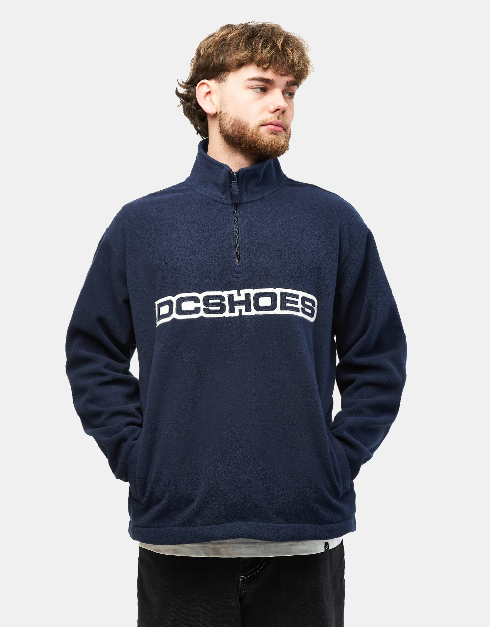 DC Cooper 1/4 Zip Sweat - Dress Blues - Image 4