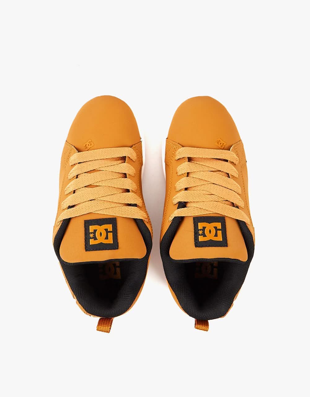 DC Court Graffik Kids Skate Shoes - Wheat/White - Image 3