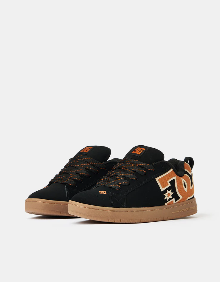 DC Court Graffik Skate Shoes - Black/Brown/Gum - Image 3
