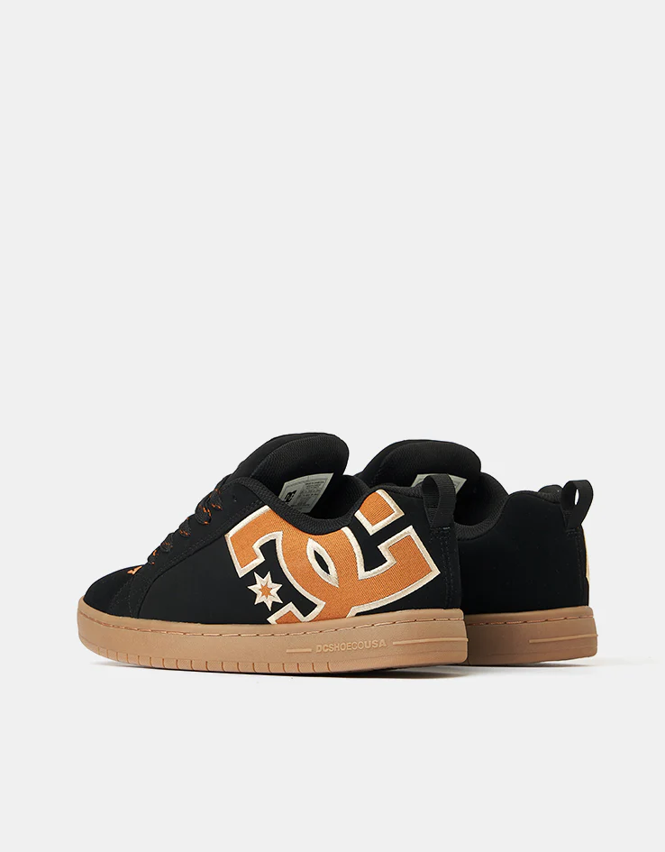 DC Court Graffik Skate Shoes - Black/Brown/Gum - Image 4