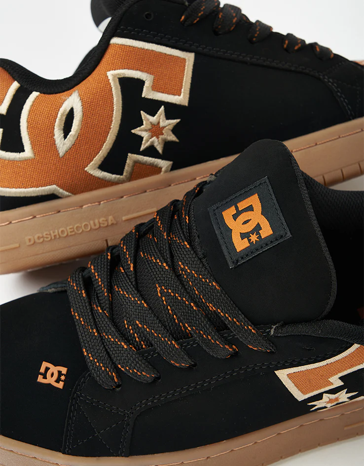 DC Court Graffik Skate Shoes - Black/Brown/Gum - Image 6