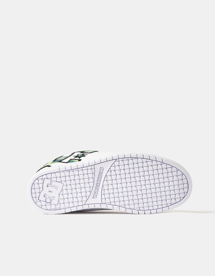 DC Court Graffik Skate Shoes - Liquid Fuego White - Image 7