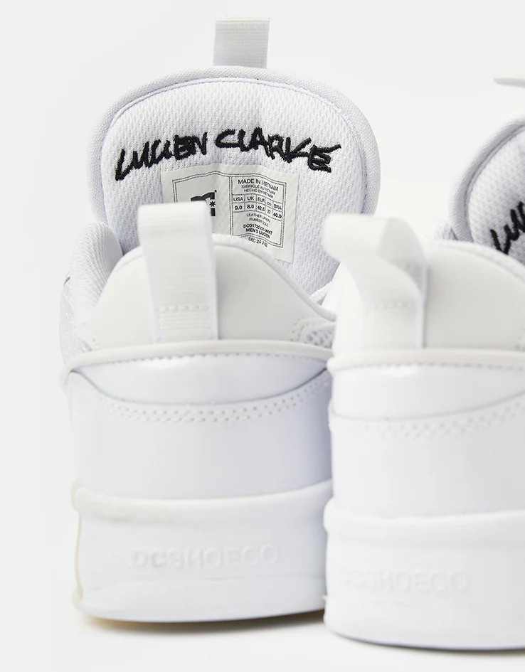 DC Lucien Skate Shoes - All White - Image 5