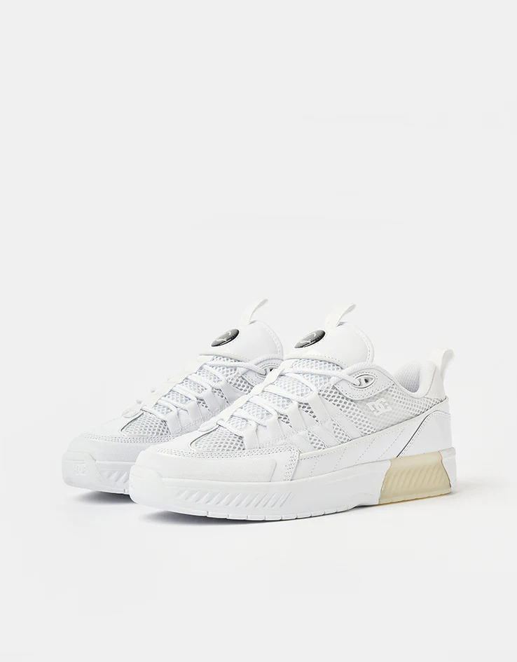 DC Lucien Skate Shoes - All White - Image 7