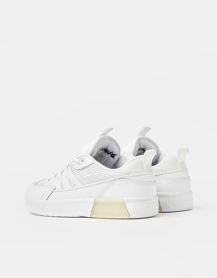 DC Lucien Skate Shoes - All White - Image 8