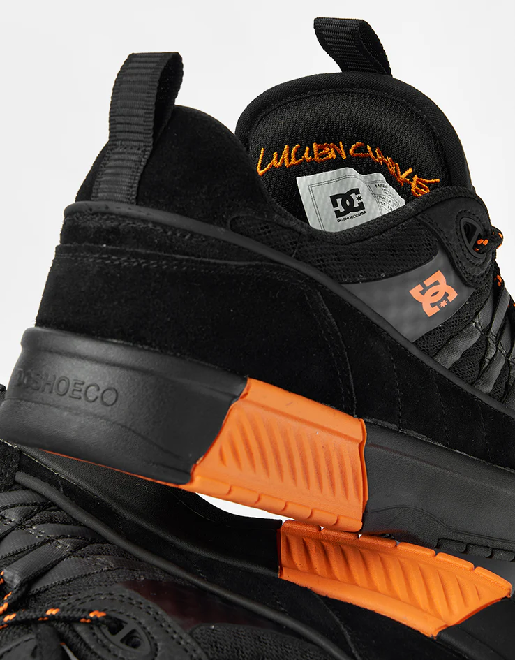 DC Lucien Skate Shoes - Black/Black/Orange - Image 5
