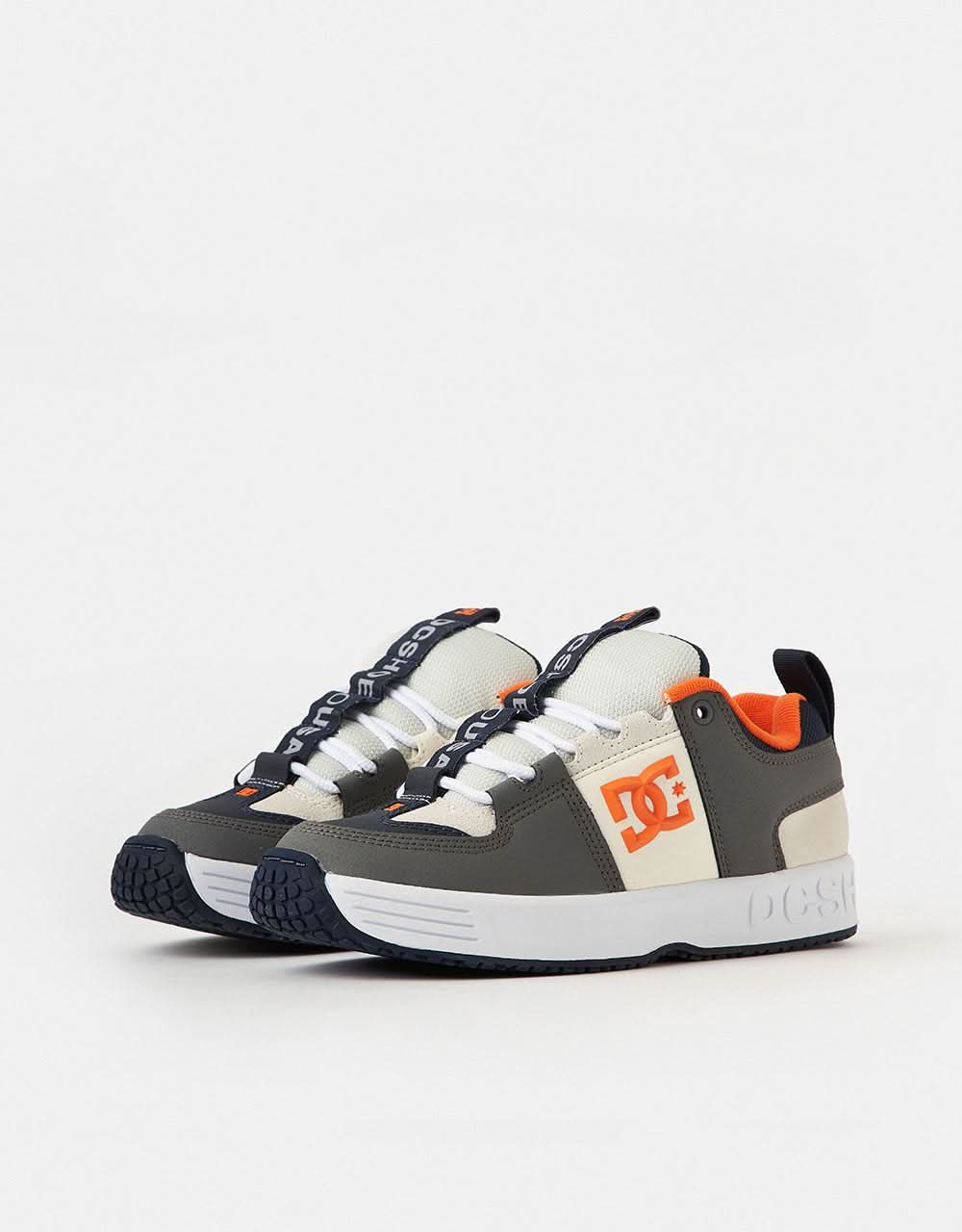 DC Lynx OG Skate Shoes - Grey/Orange - Image 4