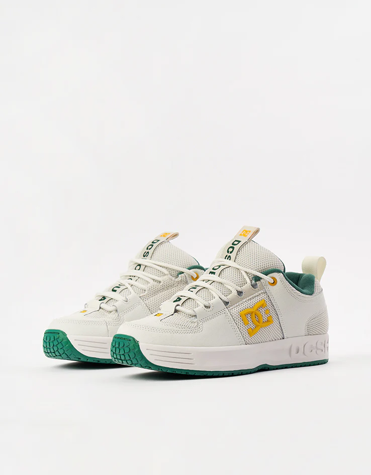 DC Lynx OG Skate Shoes - Off White/Yellow/Green - Image 3