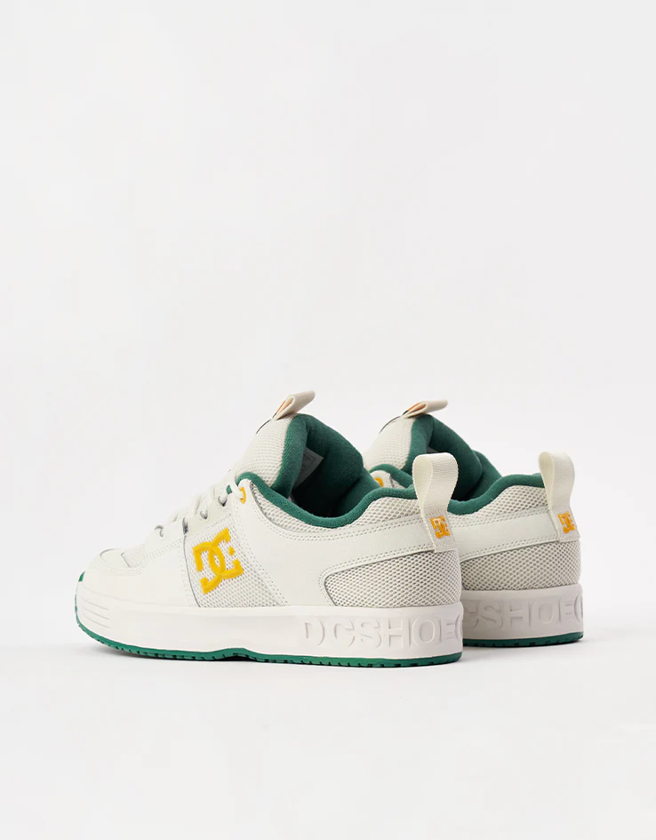 DC Lynx OG Skate Shoes - Off White/Yellow/Green - Image 4