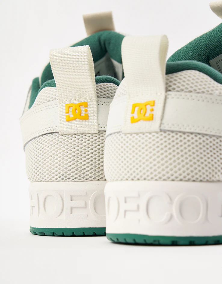 DC Lynx OG Skate Shoes - Off White/Yellow/Green - Image 7