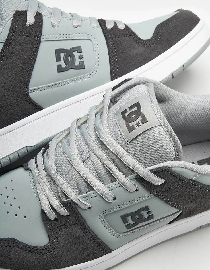 DC Manteca 4 Skate Shoes - Grey/Grey/White - Image 5