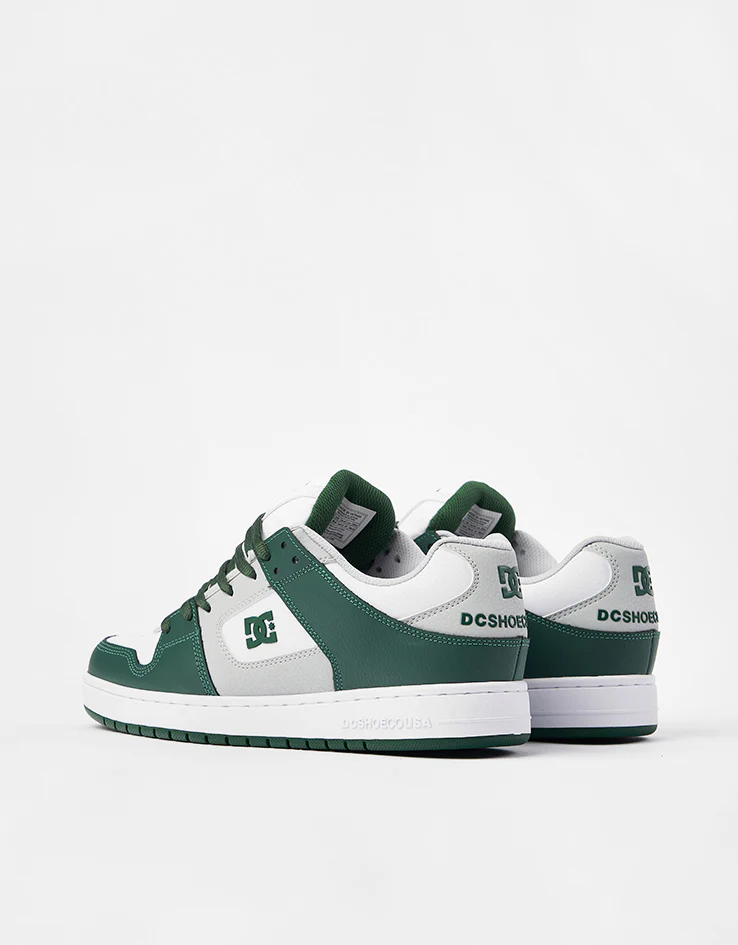 DC Manteca Se Skate Shoes - White/Grey/Green - Image 5