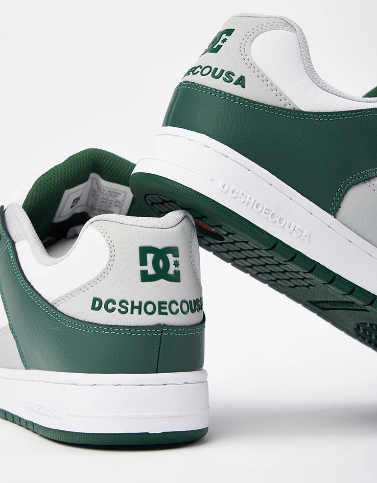 DC Manteca Se Skate Shoes - White/Grey/Green - Image 7
