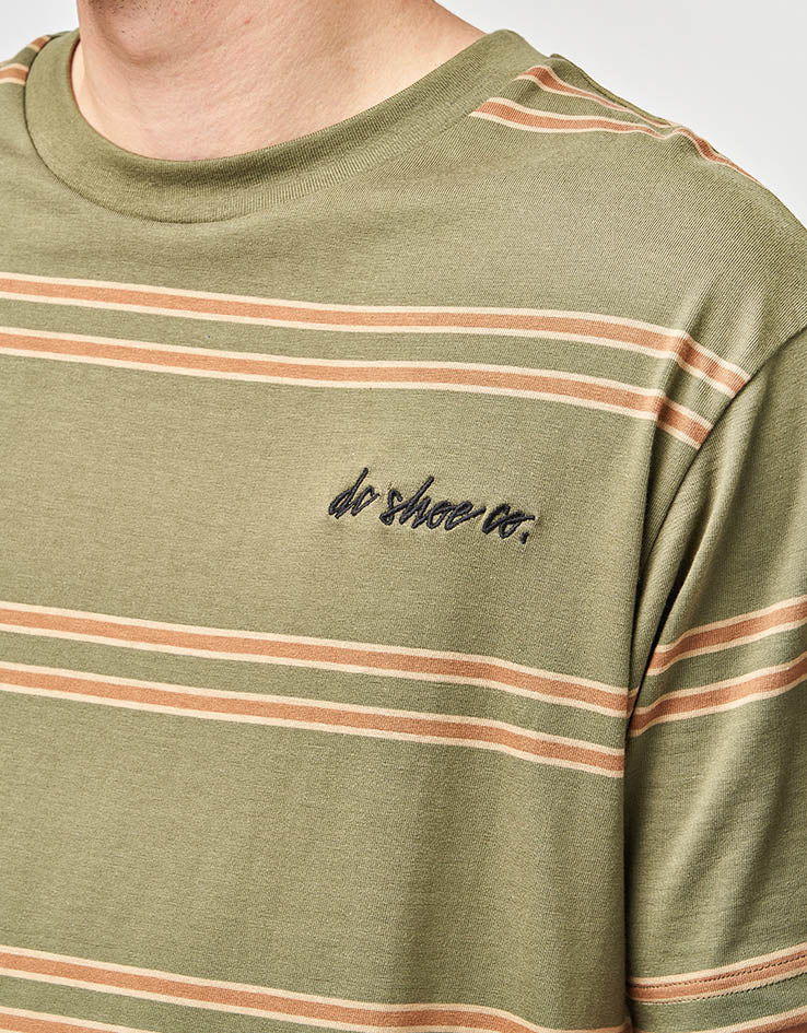 DC Maximize Striped T-Shirt - Bronze Green - Image 3