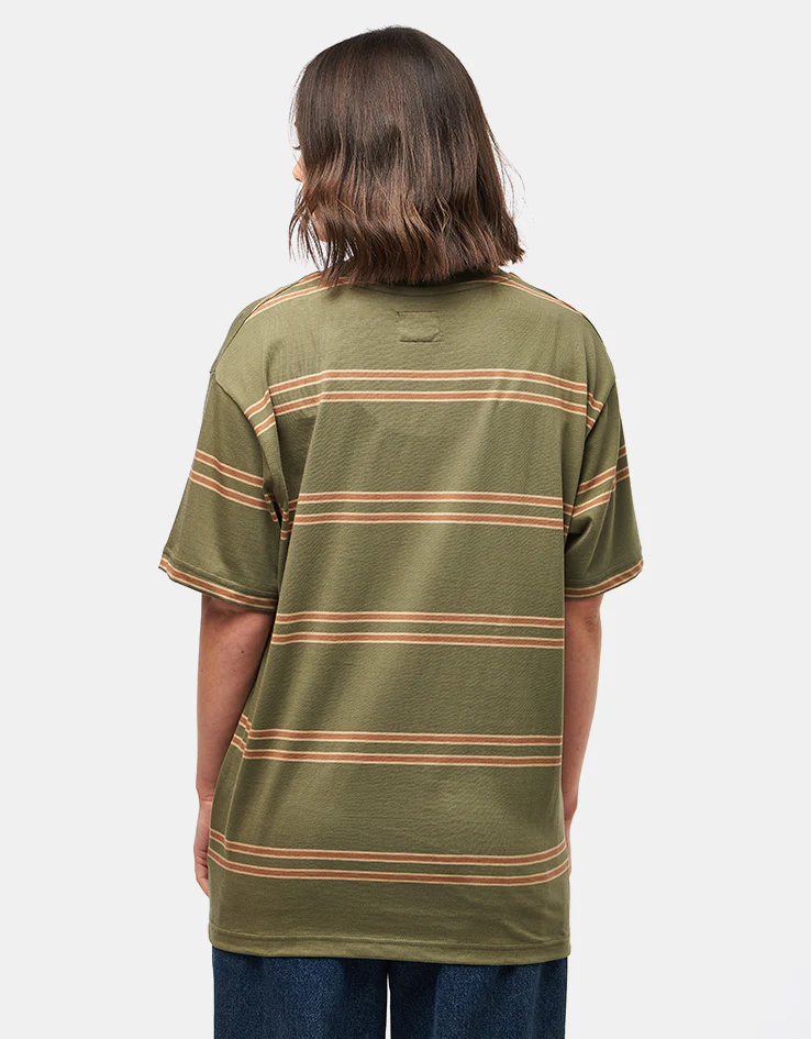 DC Maximize Striped T-Shirt - Bronze Green - Image 6