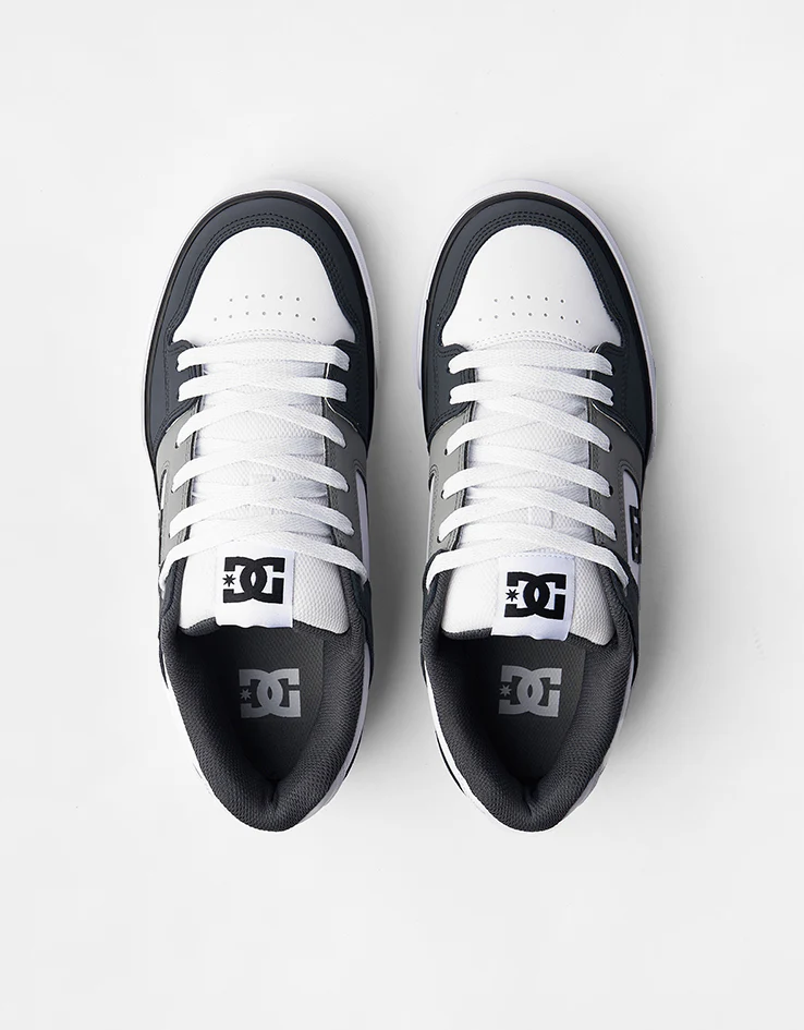 DC Pure Skate Shoes - Grey/Grey/White - Image 7