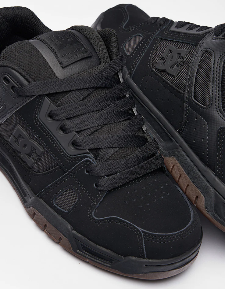 DC Stag Skate Shoes - Black/Gum - Image 4