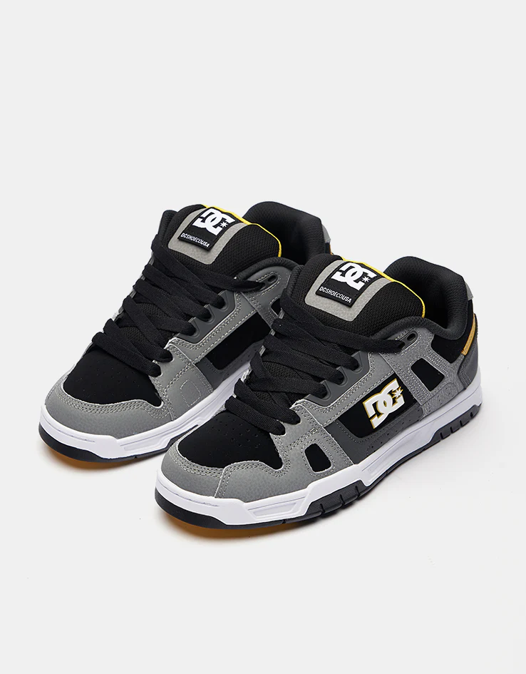 DC Stag Skate Shoes - Grey/Yellow - Image 3