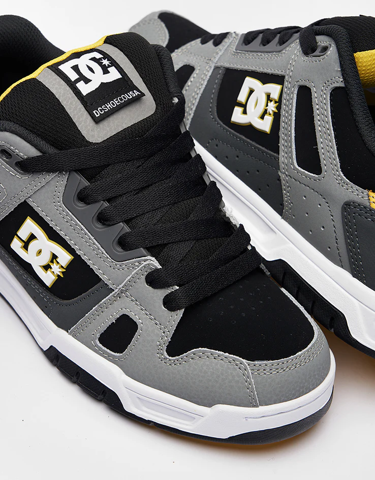 DC Stag Skate Shoes - Grey/Yellow - Image 4