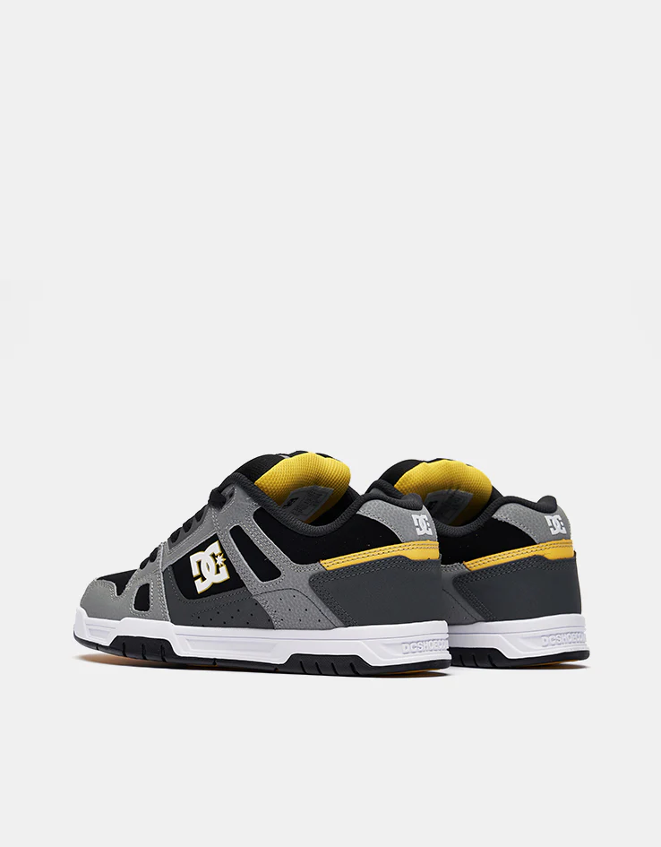 DC Stag Skate Shoes - Grey/Yellow - Image 5