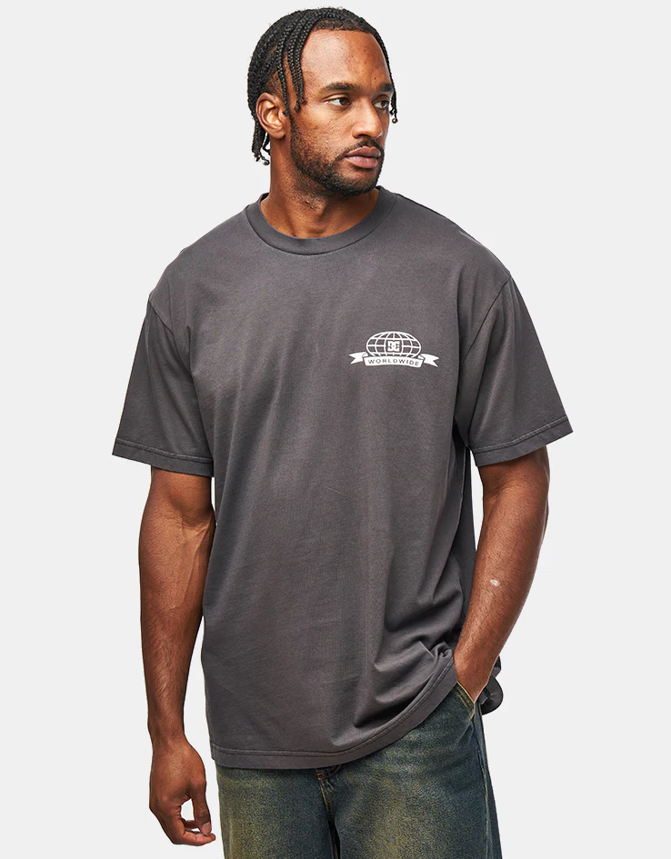 DC Stock Up T-Shirt - Black Enzyme Wash - Image 2