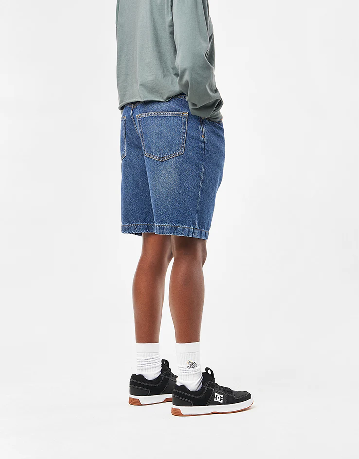 DC Worker Baggy Denim Shorts - Stone Indigo - Image 7